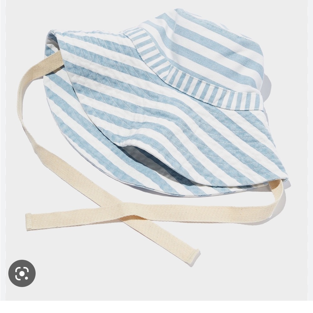 Cotton On Sasha wide brim sun hat blue and white